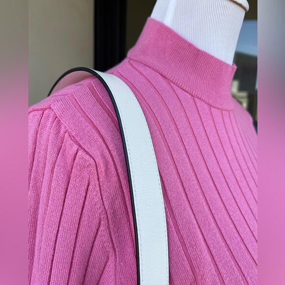 ☘️ NA-KD Fashion Turtleneck Ribbed Knit Sweater in Bright Pink, M - Picture 5 of 14